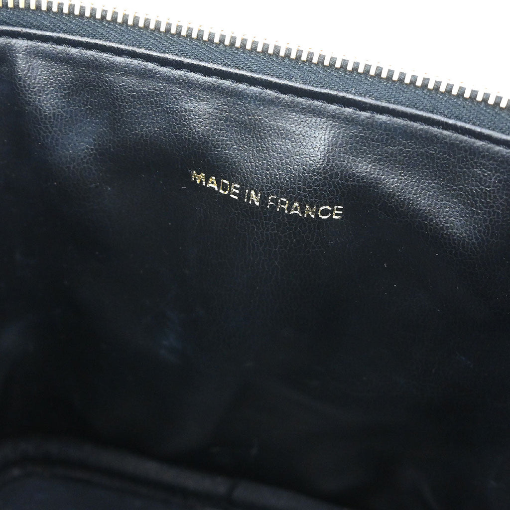 Chanel 2000-2002 Black Caviar Skin Timeless Vanity Handbag