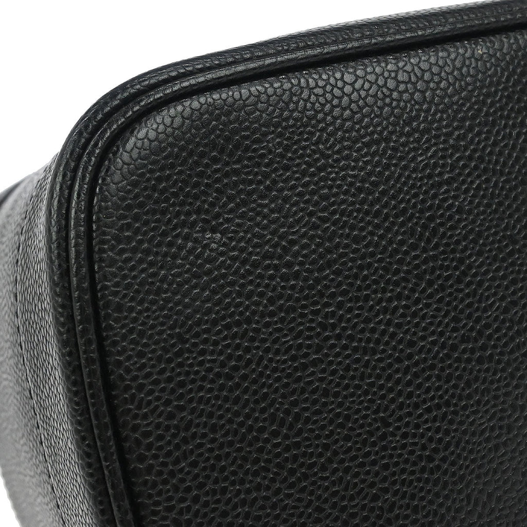 Chanel 2002-2003 Black Caviar Skin Timeless Vanity Handbag