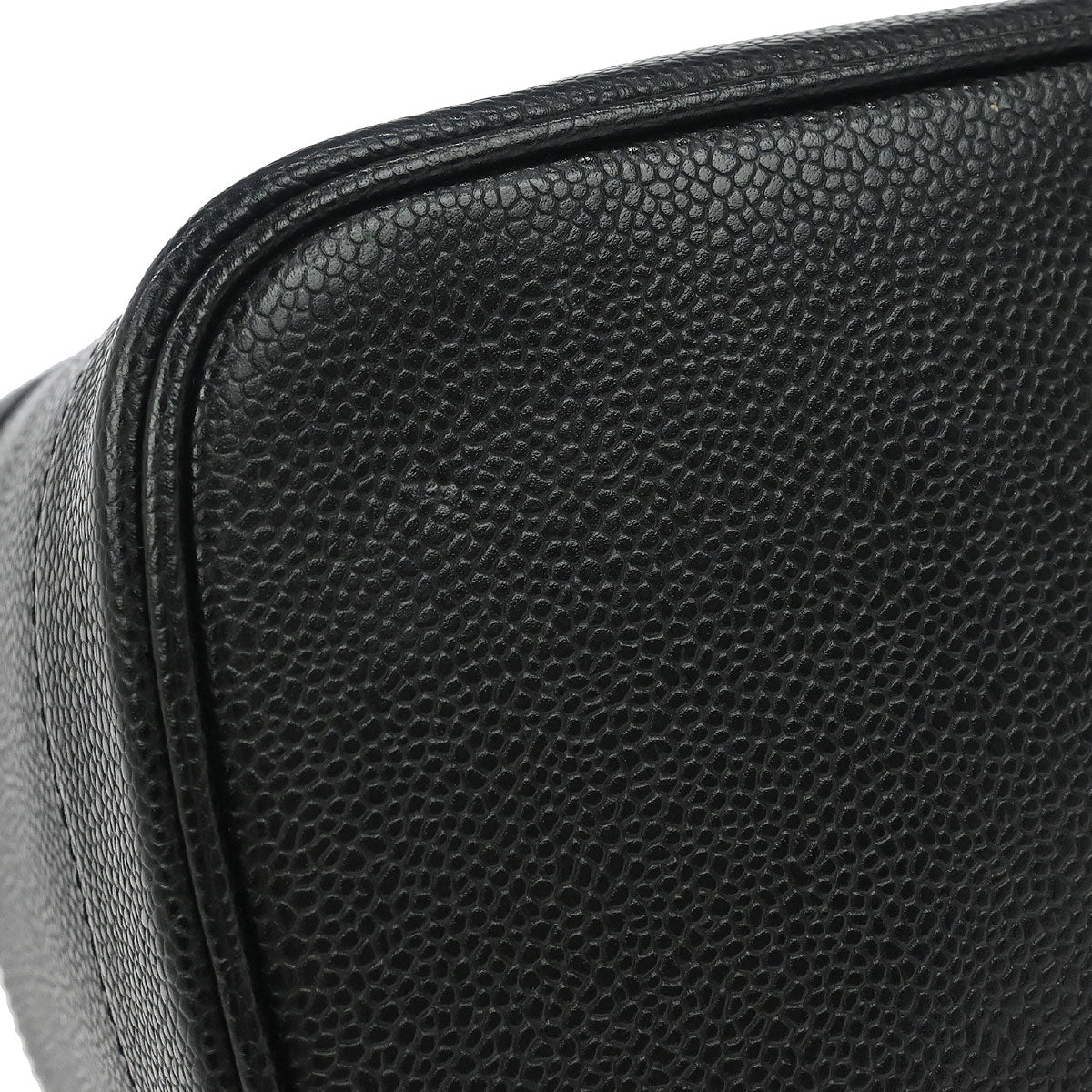 Chanel 2002-2003 Black Caviar Skin Timeless Vanity Handbag