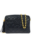 Chanel 1989-1991 Navy Lambskin Small Camera Bag