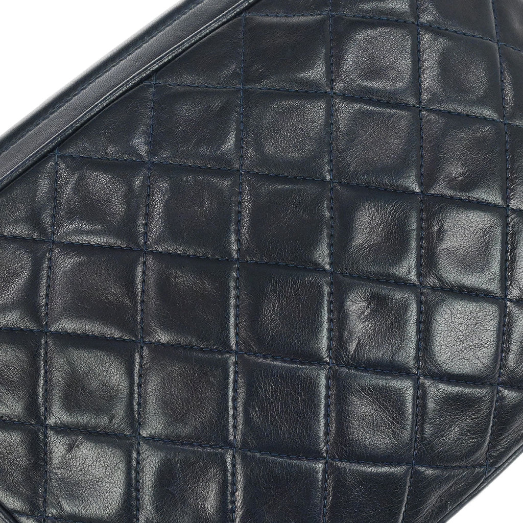 Chanel 1989-1991 Navy Lambskin Small Camera Bag