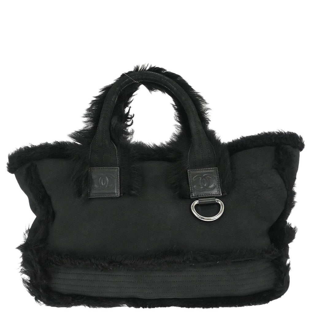 Chanel 2006-2008 Black Mouton Sport Line Tote Handbag