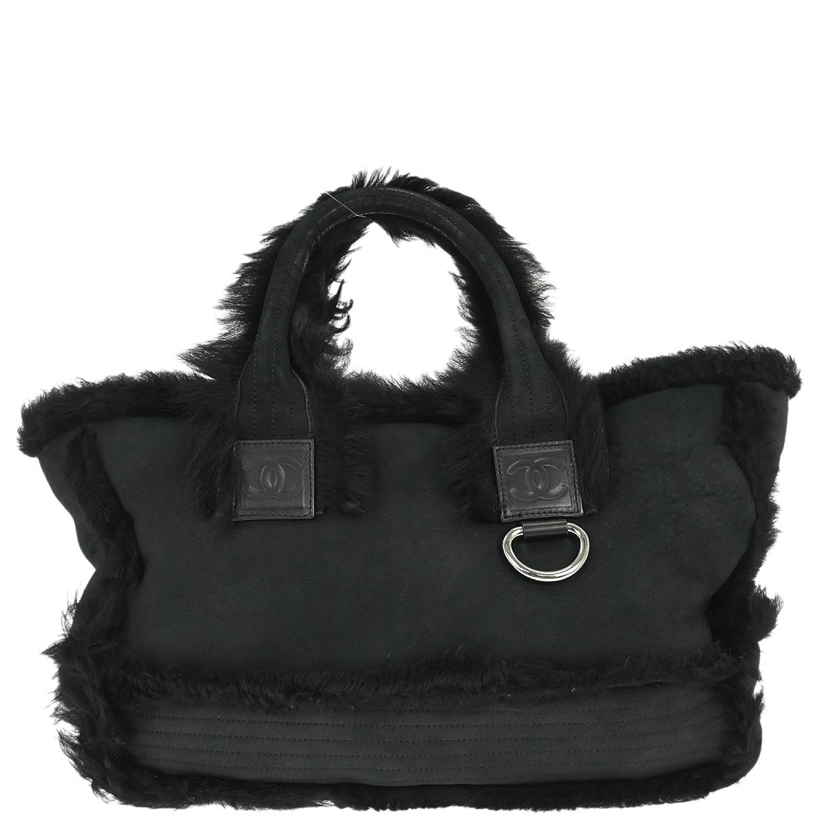 Chanel 2006-2008 Black Mouton Sport Line Tote Handbag
