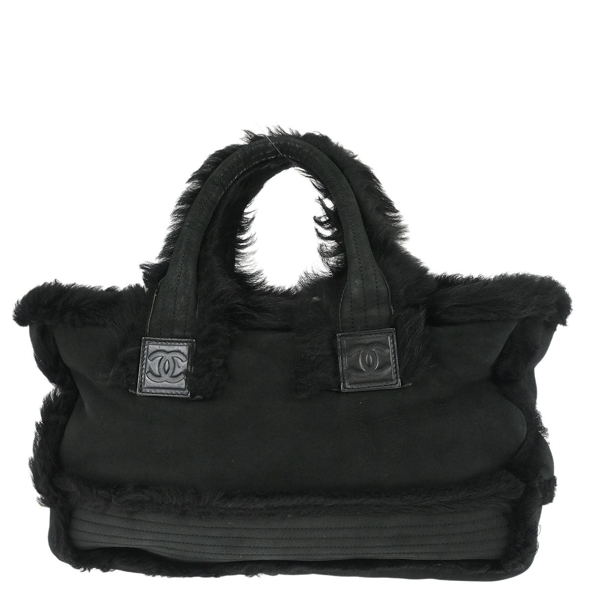 Chanel 2006-2008 Black Mouton Sport Line Tote Handbag