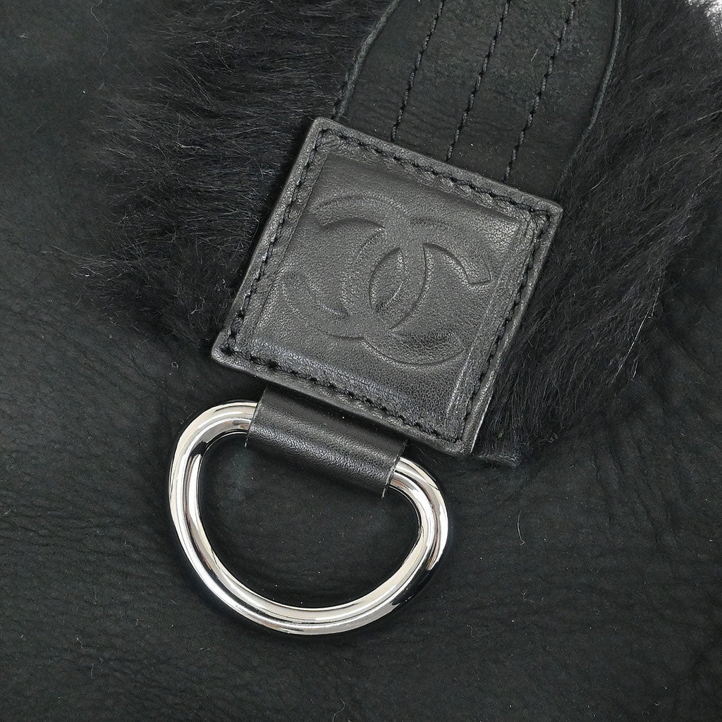 Chanel 2006-2008 Black Mouton Sport Line Tote Handbag