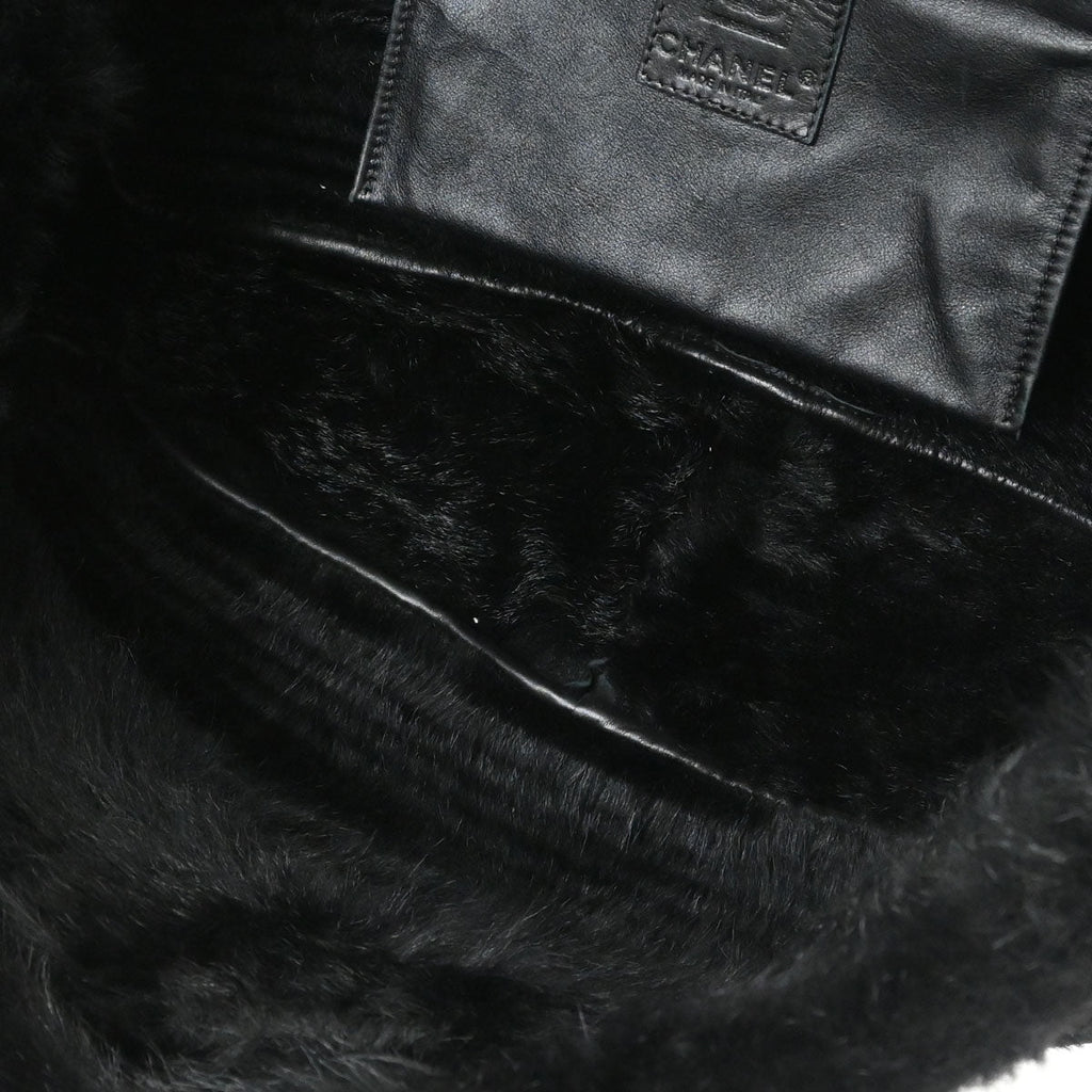 Chanel 2006-2008 Black Mouton Sport Line Tote Handbag