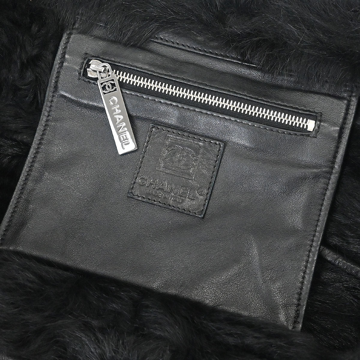 Chanel 2006-2008 Black Mouton Sport Line Tote Handbag