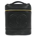 Chanel Black Caviar Skin Timeless Vanity Handbag