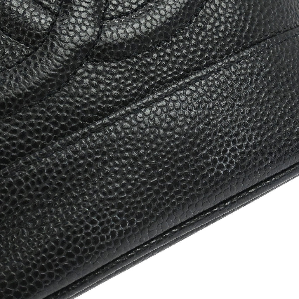 Chanel Black Caviar Skin Timeless Vanity Handbag