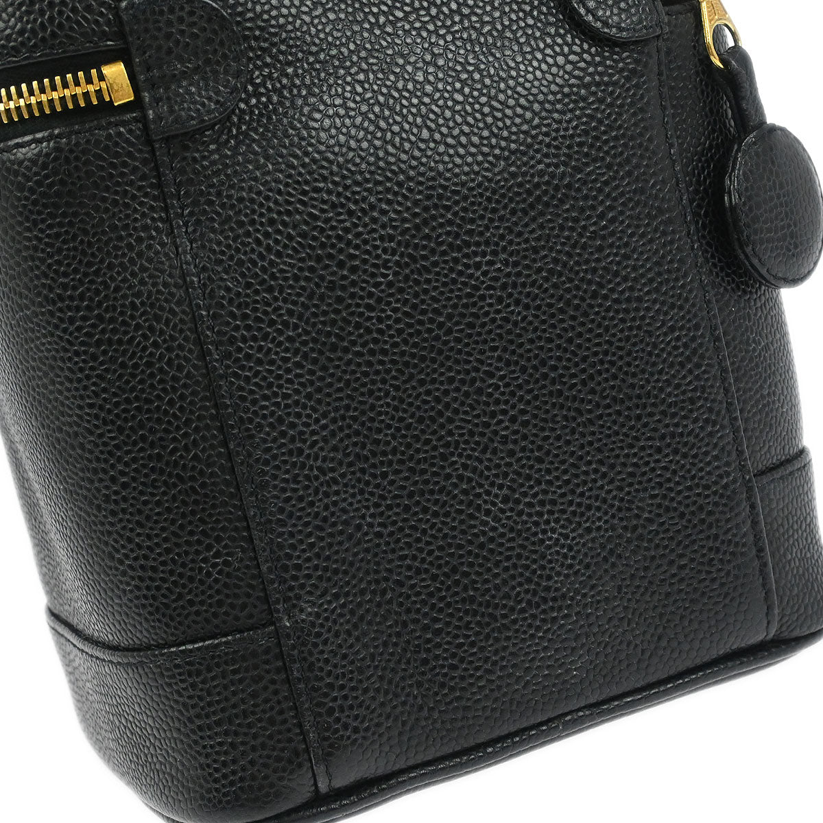 Chanel Black Caviar Skin Timeless Vanity Handbag