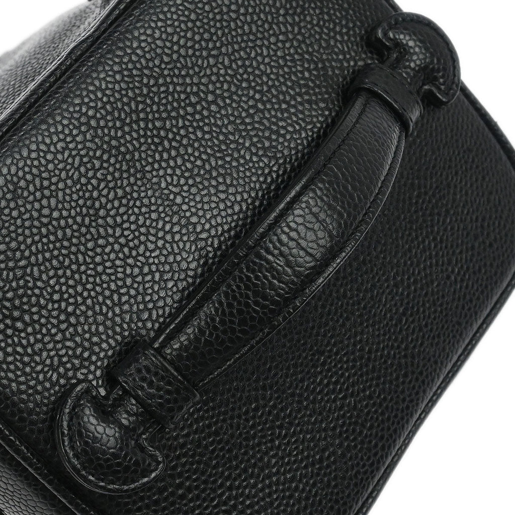 Chanel Black Caviar Skin Timeless Vanity Handbag