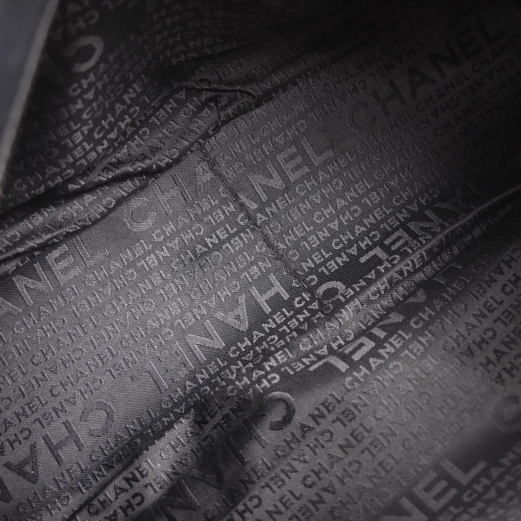 Chanel 2002-2003 Black Lambskin Choco Bar Handbag