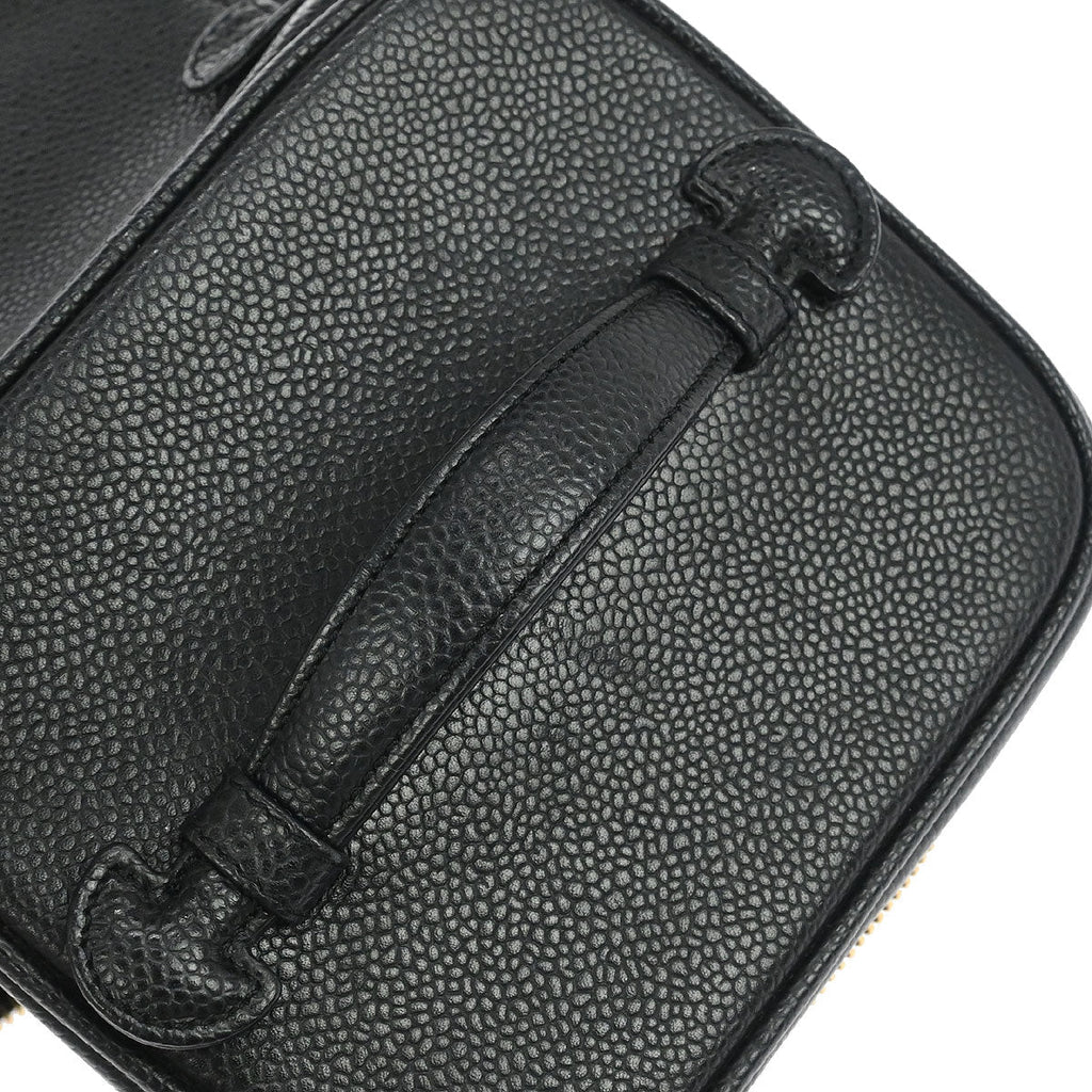 Chanel 2002-2003 Black Caviar Skin Timeless Vanity Handbag