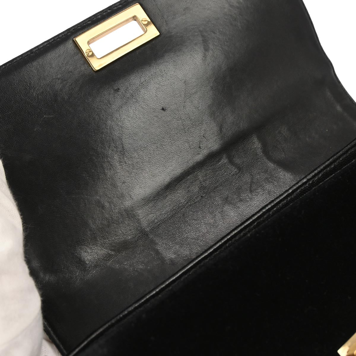Chanel 2002-2003 Black Velvet Choco Bar Accordion Flap Mademoiselle Lock Shoulder Bag