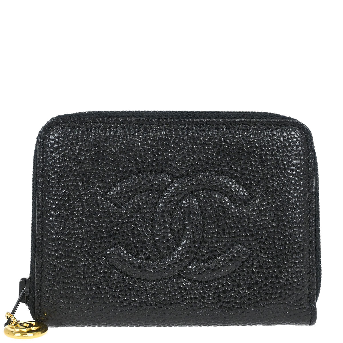 Chanel Key Case Black Caviar Skin Small Good