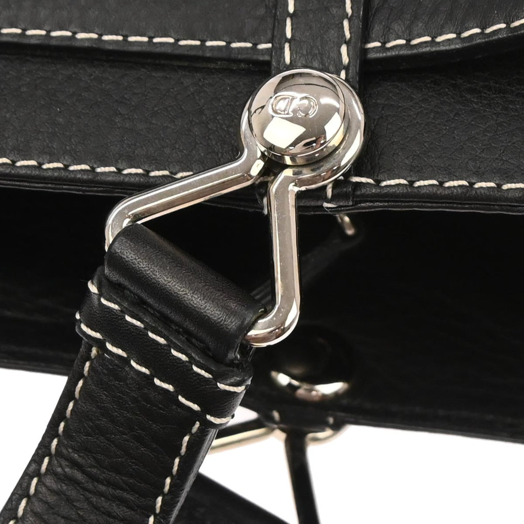 Christian Dior 2002 Navy Denim Belt Buckle Bag Handbag