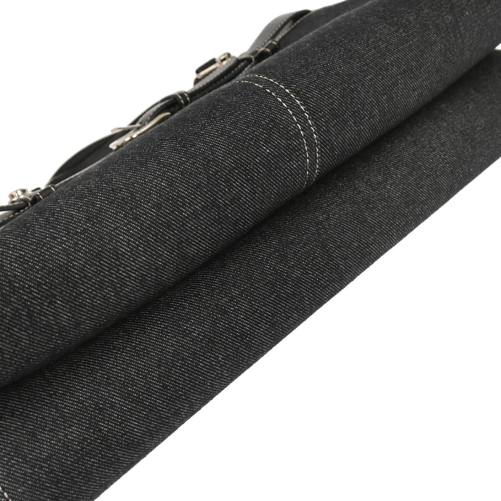 Christian Dior 2002 Navy Denim Belt Buckle Bag Handbag
