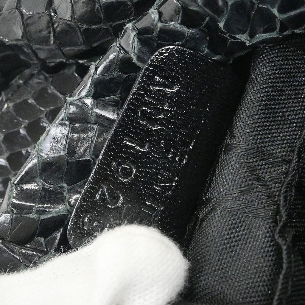 Christian Dior * Black Python Malice Handbag