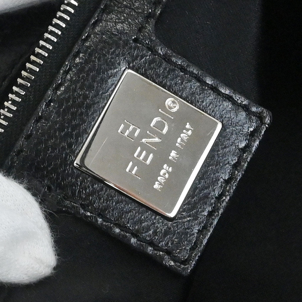 Fendi Black Cashmere Mamma Baguette Handbag