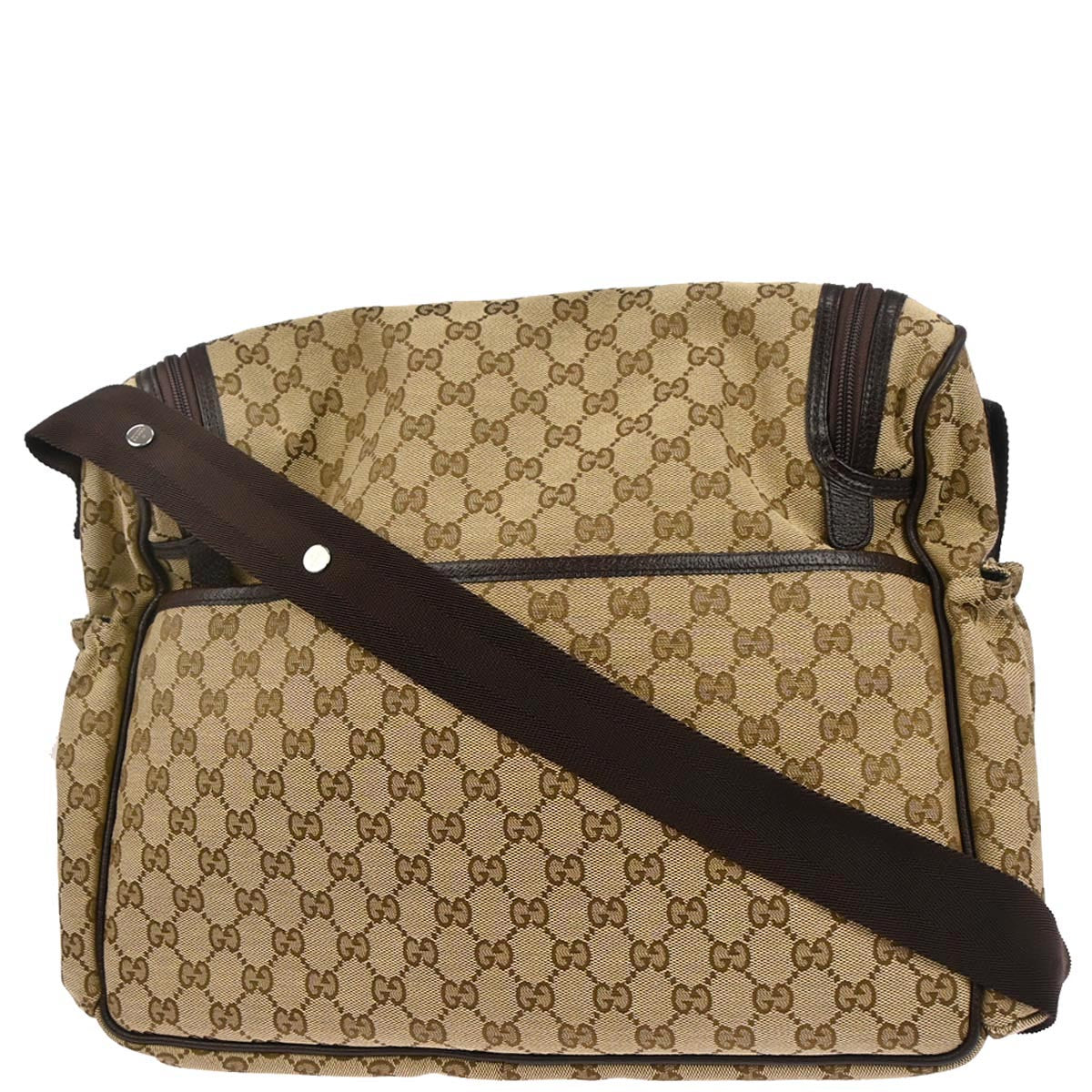 Gucci Beige Canvas GG Shoulder Bag