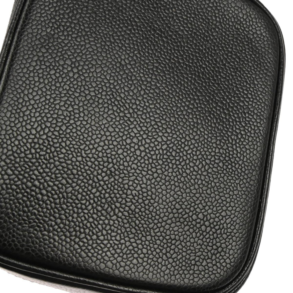 Chanel 2002-2003 Black Caviar Skin Timeless Vanity Handbag
