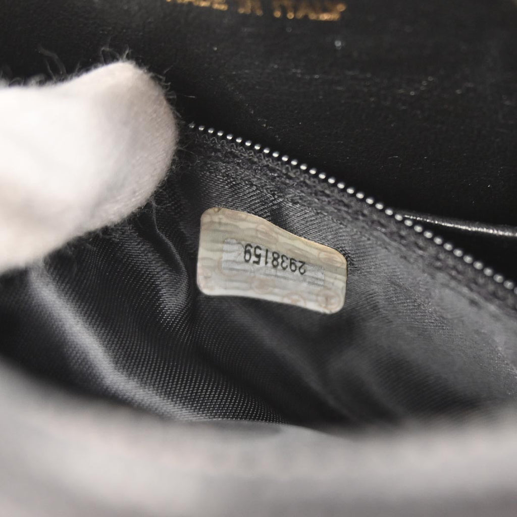 Chanel 1991-1994 Black Caviar Skin Bias Stitch Camera Bag Mini