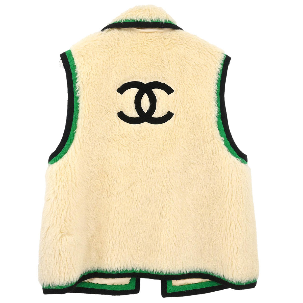 Chanel 1994 Sleeveless Vest Jacket Ivory #40