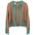 Chanel 1996 Ensemble Cardigan Top Brown #42