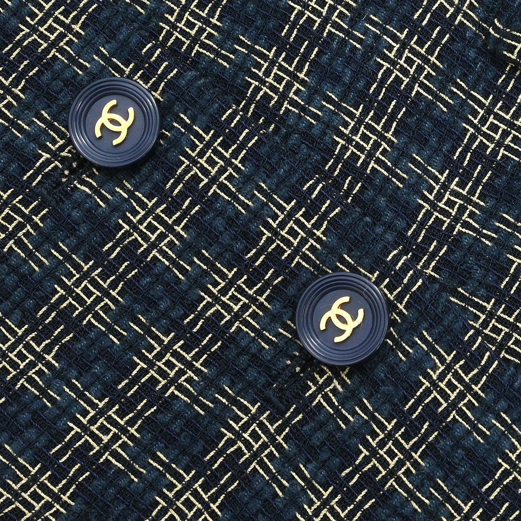 Chanel 1995 Single Breasted Jacket Navy #42