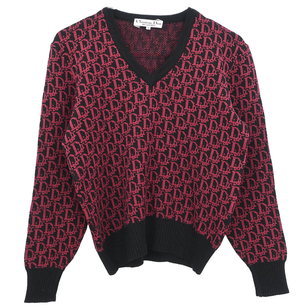 Christian Dior Top Sweater Trotter Black Pink #M