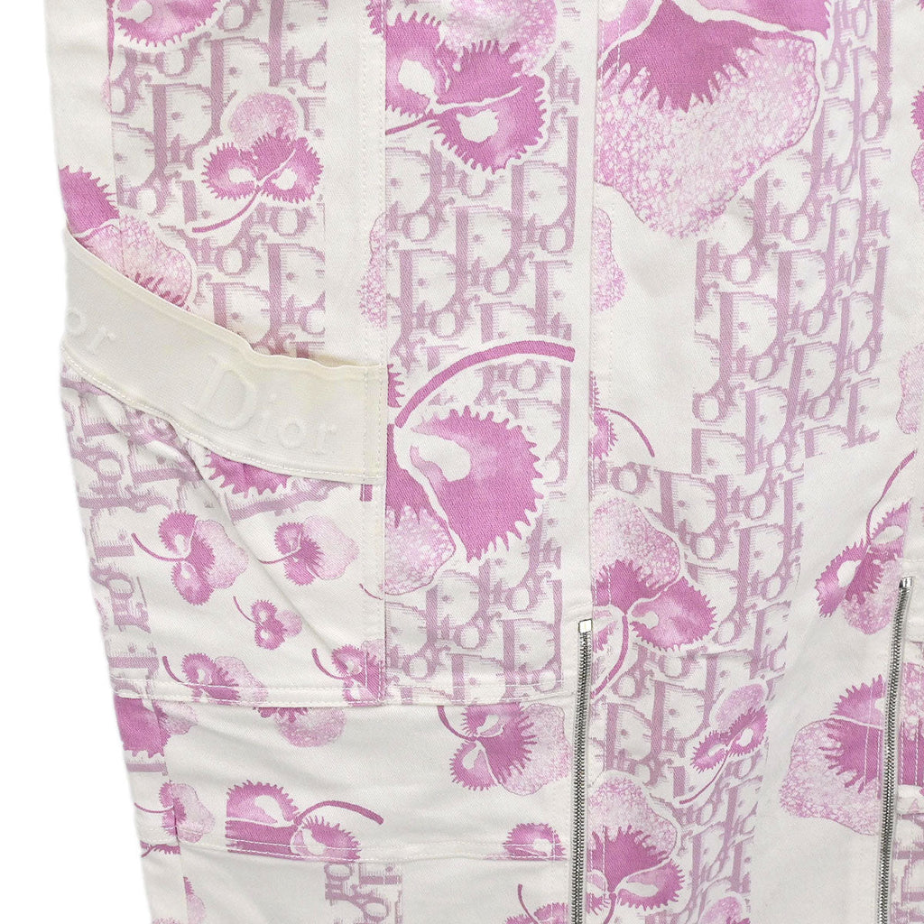 Christian Dior 2005 Sleeveless Denim Dress Trotter White Pink #38