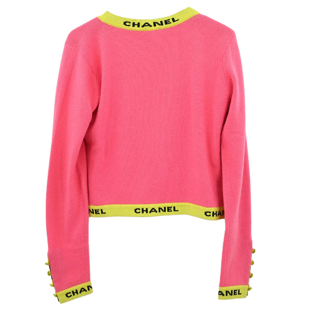 Chanel Ensemble Cardigan Short Sleeve Top Pink