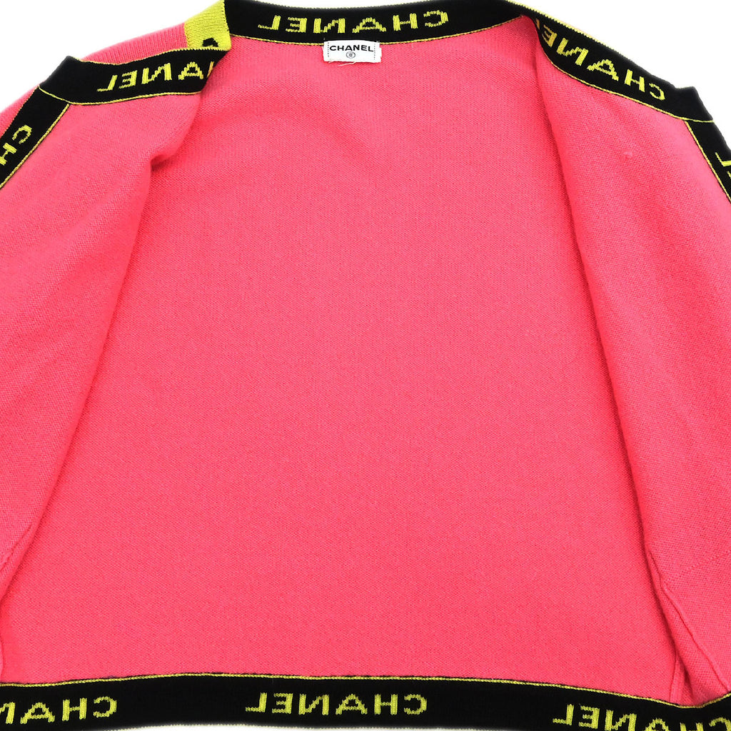 Chanel Ensemble Cardigan Short Sleeve Top Pink