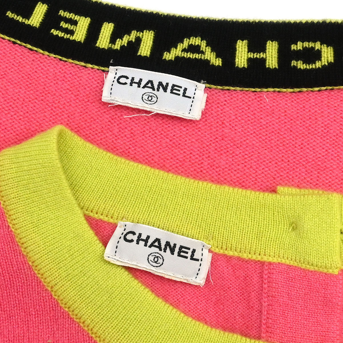 Chanel Ensemble Cardigan Short Sleeve Top Pink