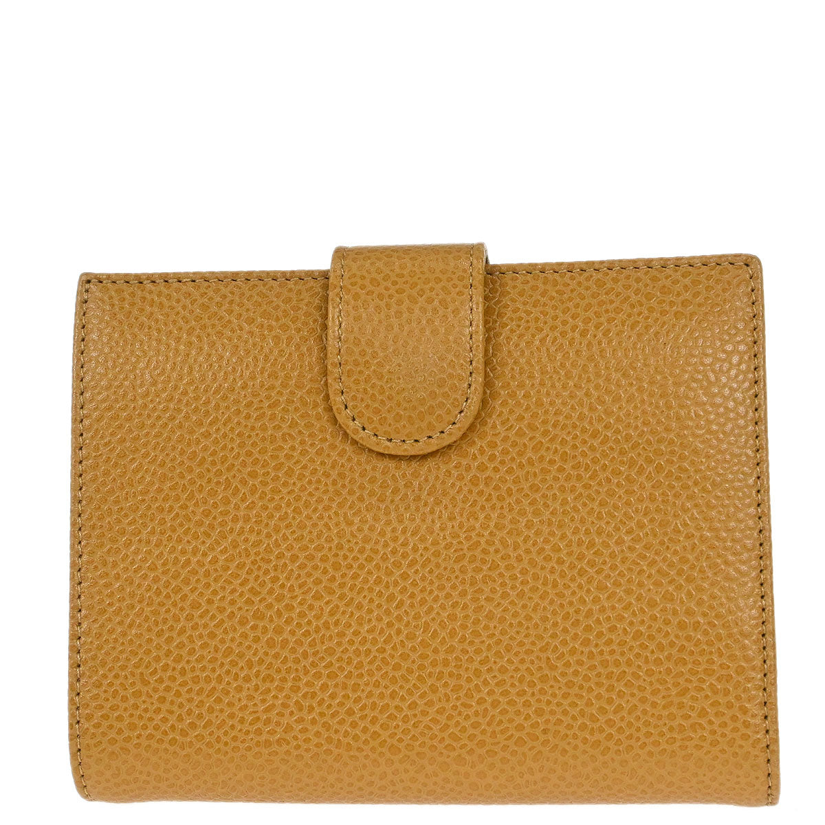 Chanel 1996-1997 Bifold Wallet Purse Beige Caviar Skin