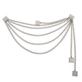 Chanel Silver Chain Charm Clip Brooch 03C