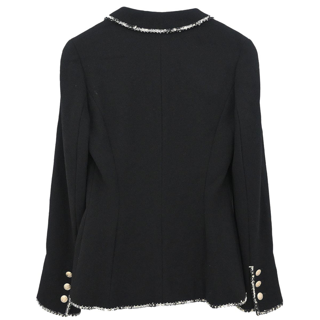 Chanel 2005 Emblem Single Breasted Jacket Black #38