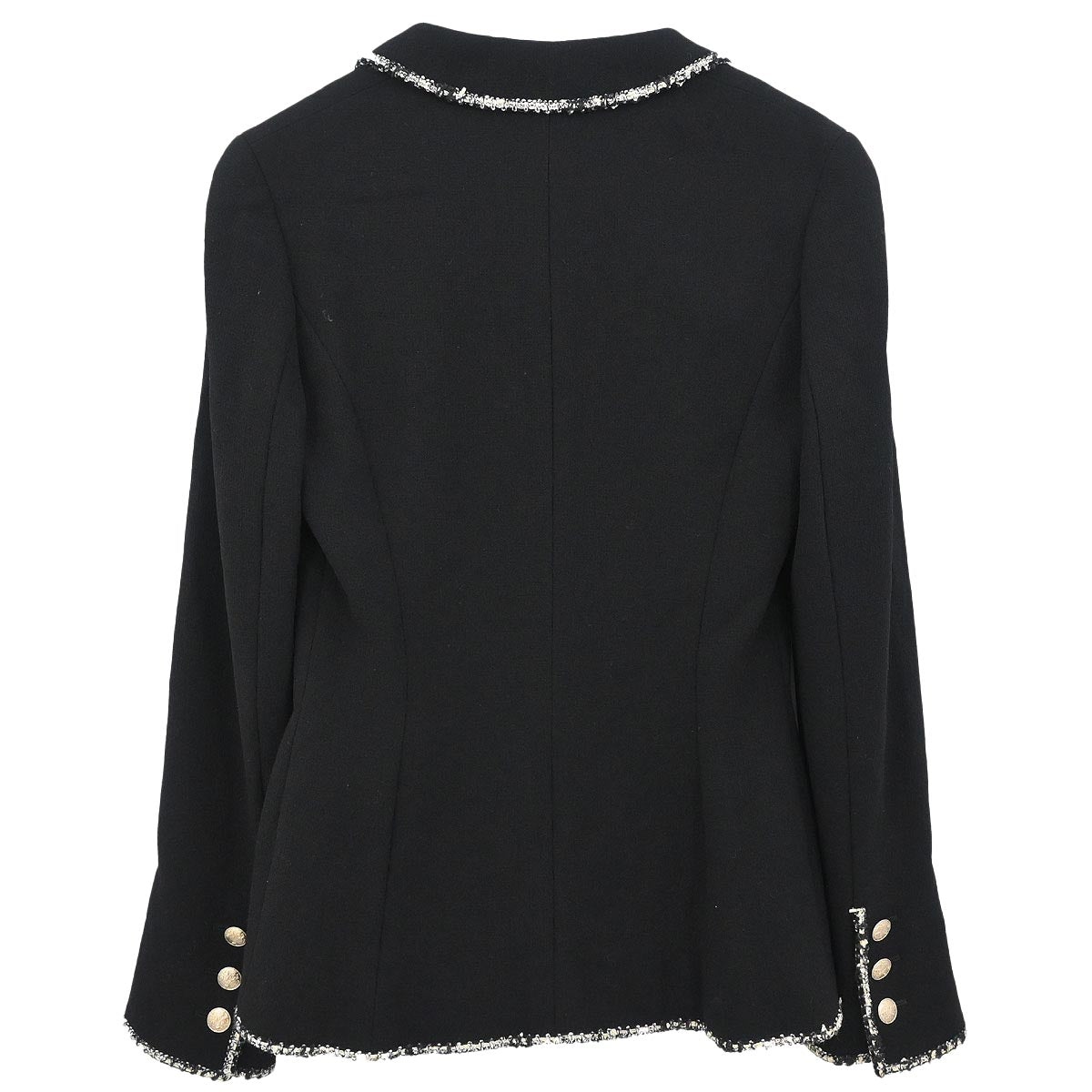 Chanel 2005 Emblem Single Breasted Jacket Black #38