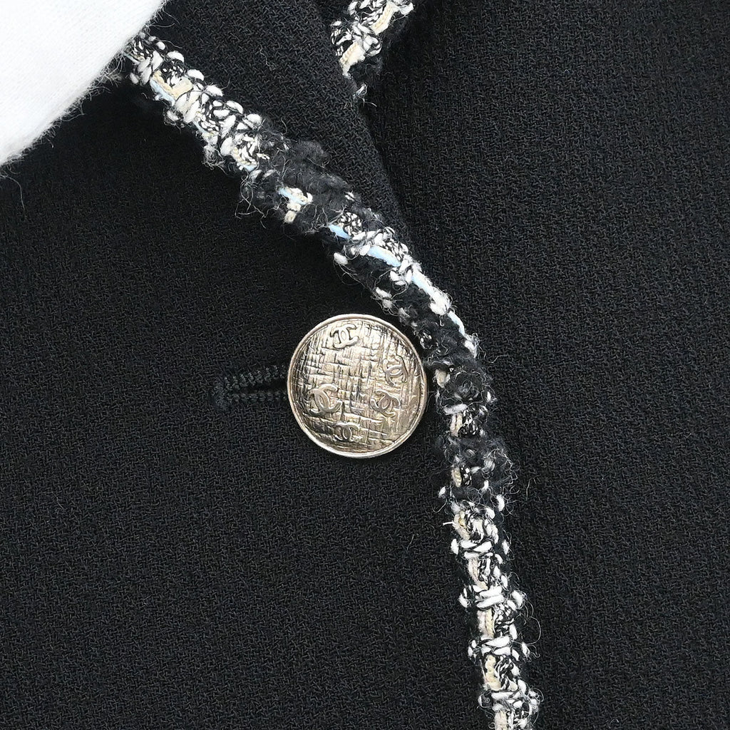 Chanel 2005 Emblem Single Breasted Jacket Black #38