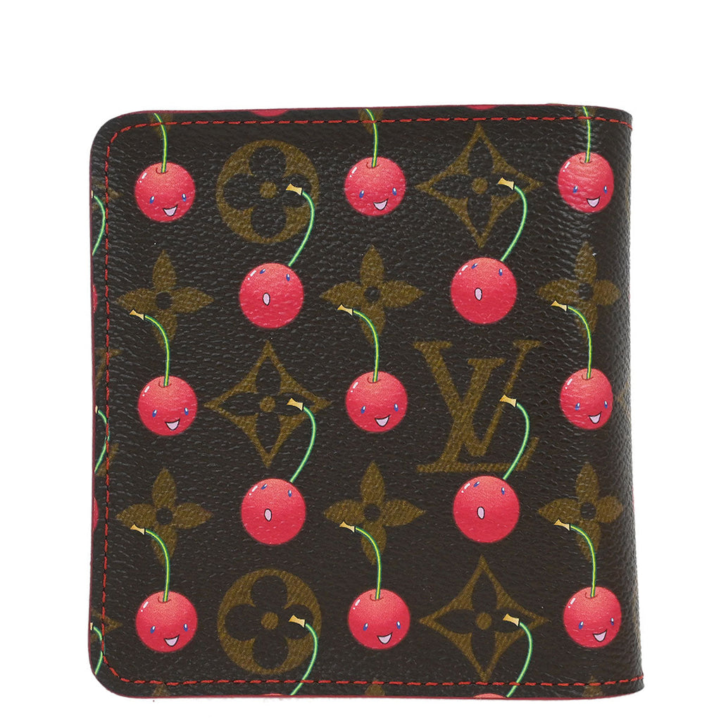 Louis Vuitton 2005 Monogram Cherry Compact Zip Wallet M95005