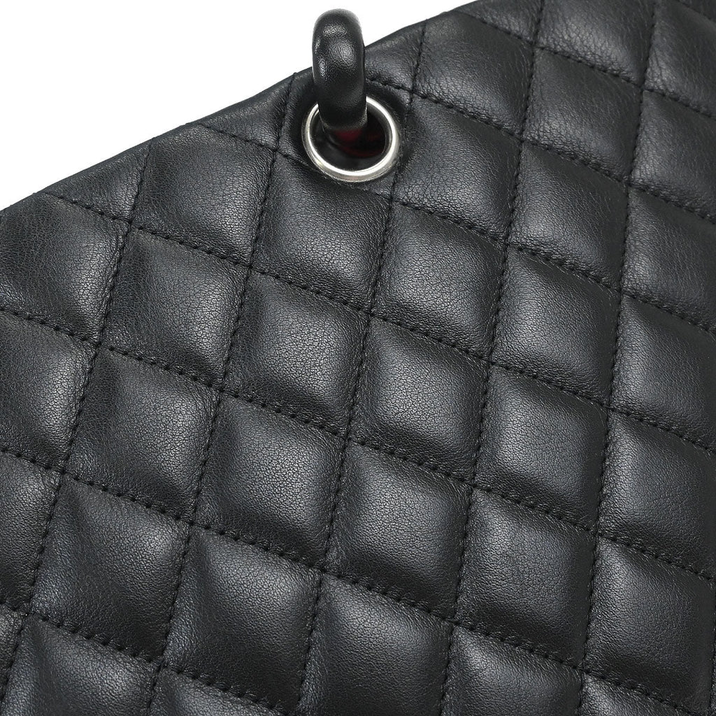 Chanel 2005-2006 Black Calfskin Cambon Ligne Tote Handbag