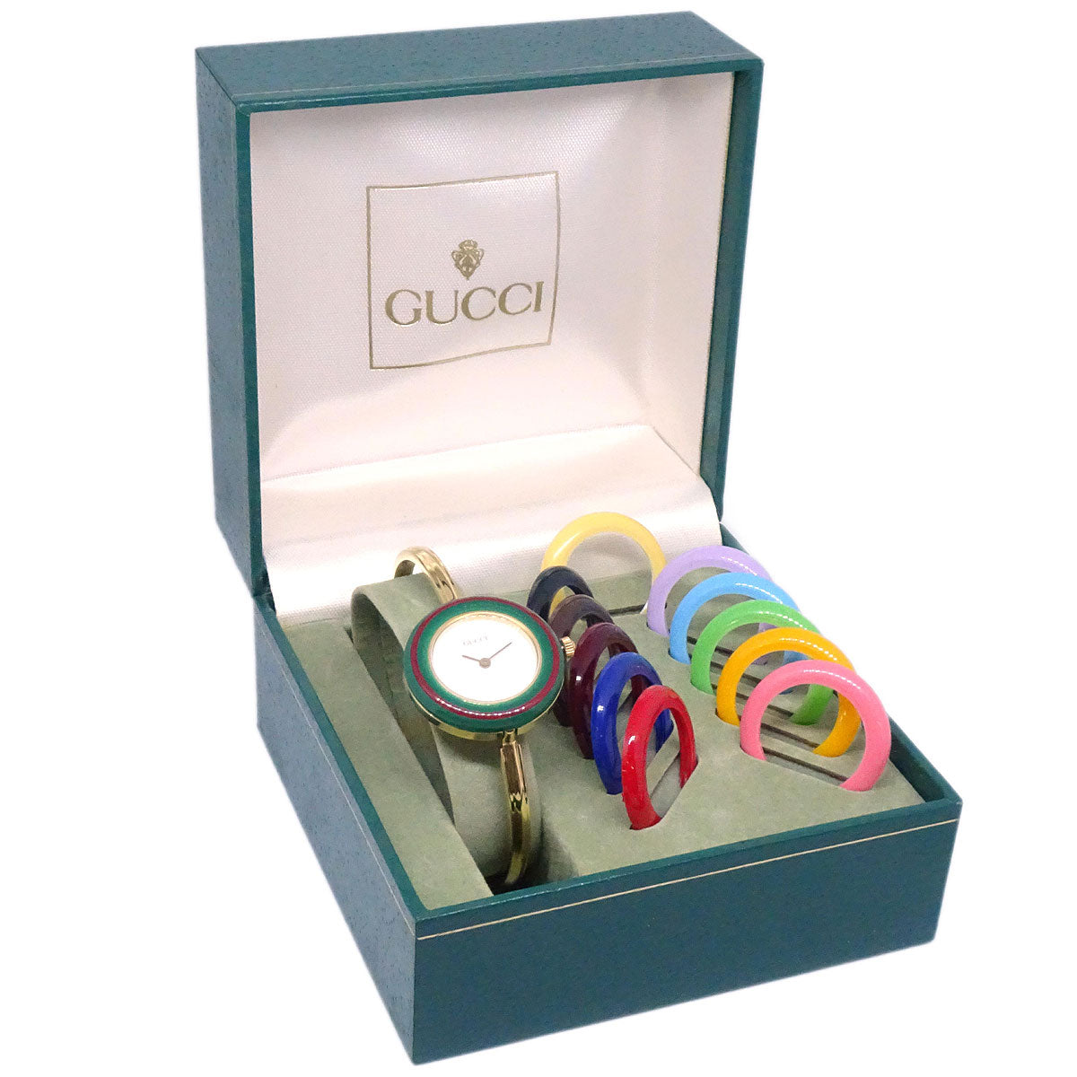 Gucci 11/12.2 Change Bezel Chameleon Quartz Watch SS