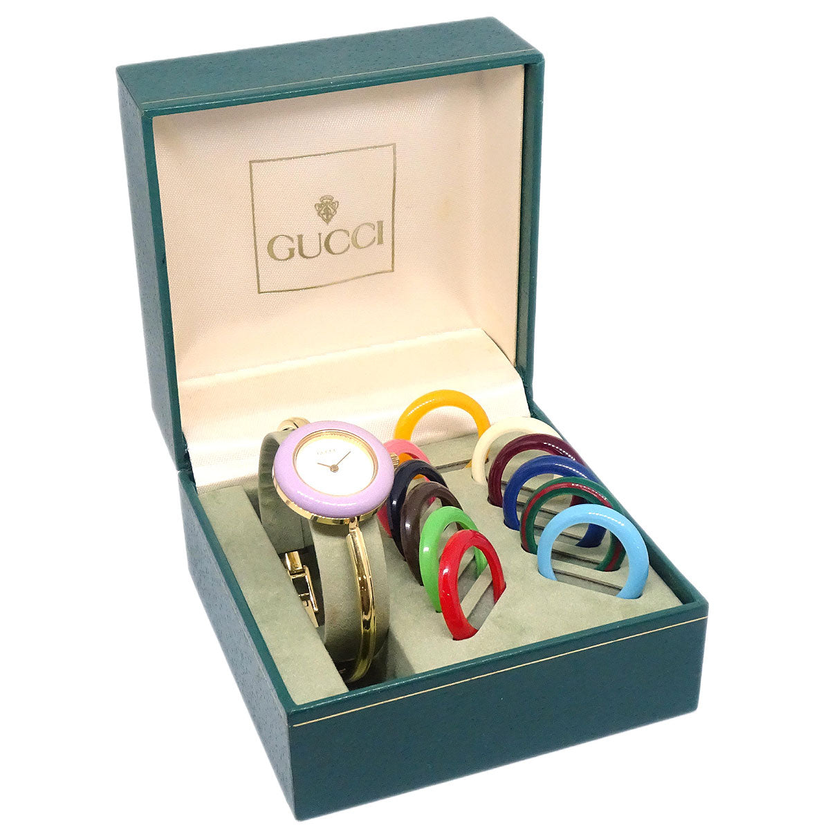 Gucci 11/12.2 Change Bezel Chameleon Quartz Watch SS