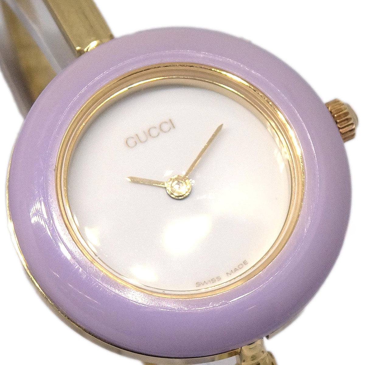 Gucci 11/12.2 Change Bezel Chameleon Quartz Watch SS