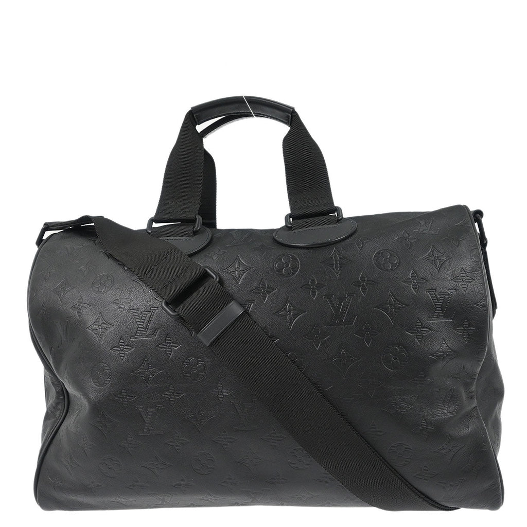Louis Vuitton 2019 Black Monogram Shadow Speedy Bandouliere 40 M43696