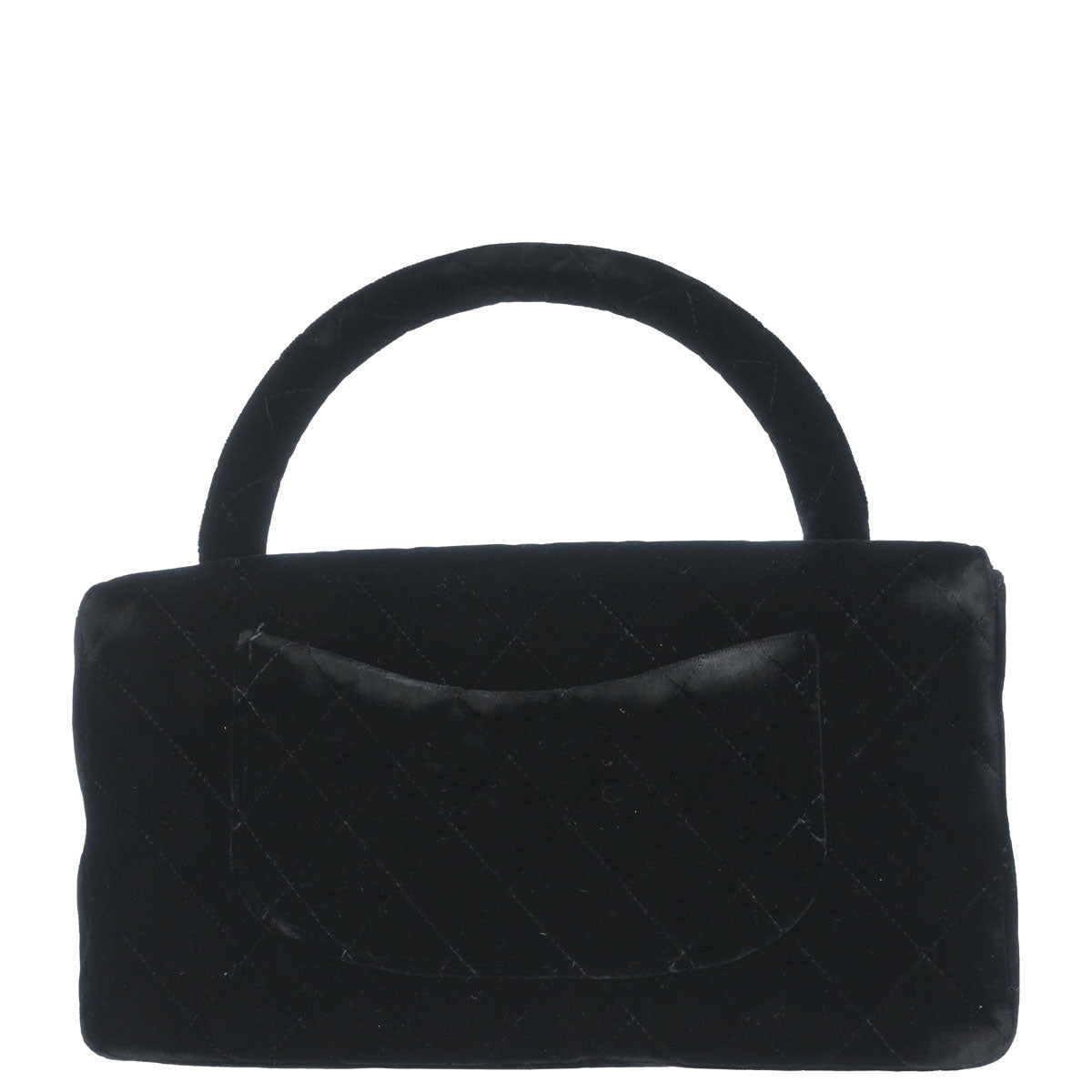Chanel Black Velvet Classic Single Flap 2 in 1 Handbag Set
