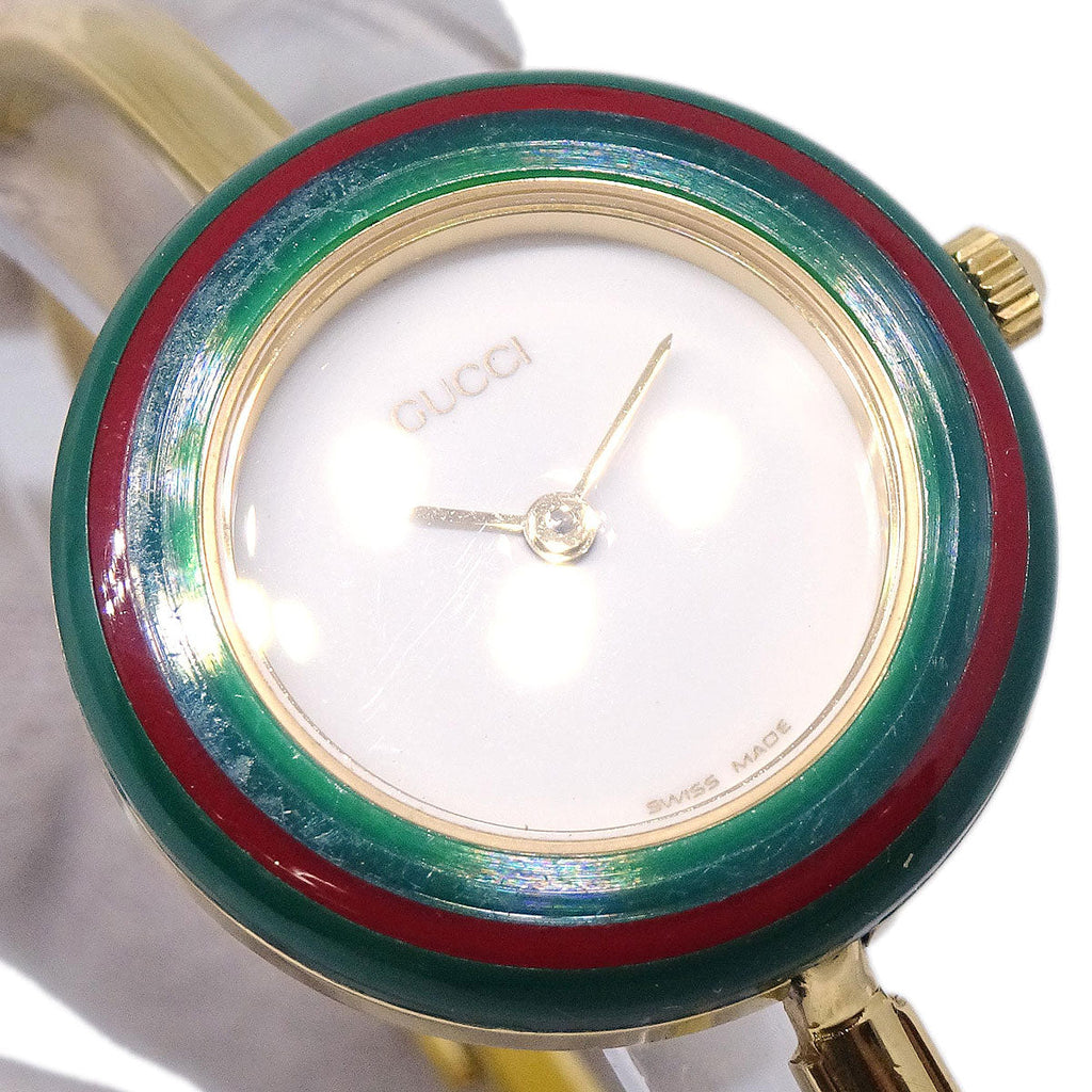 Gucci 11/12.2 Change Bezel Chameleon Quartz Watch SS