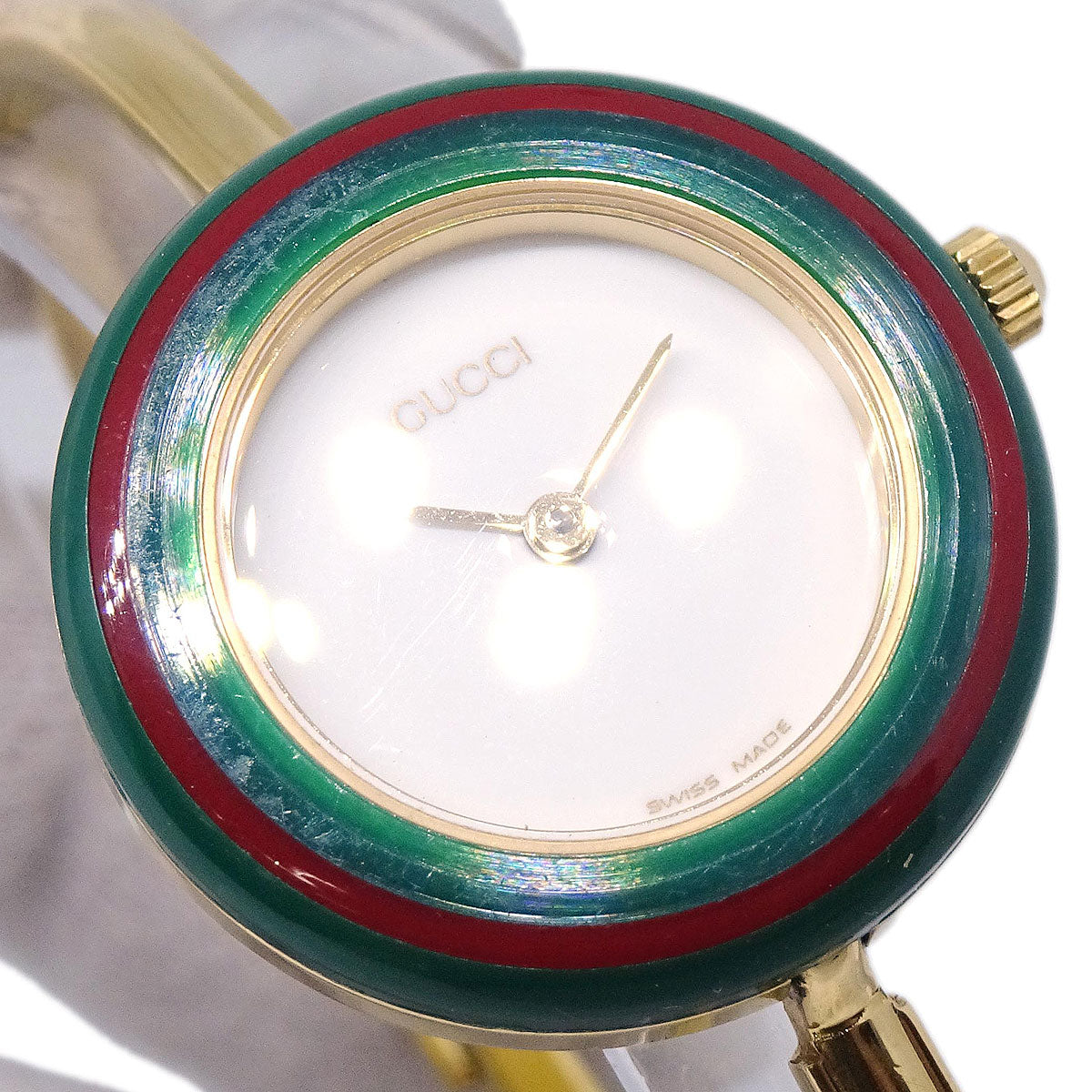 Gucci 11/12.2 Change Bezel Chameleon Quartz Watch SS
