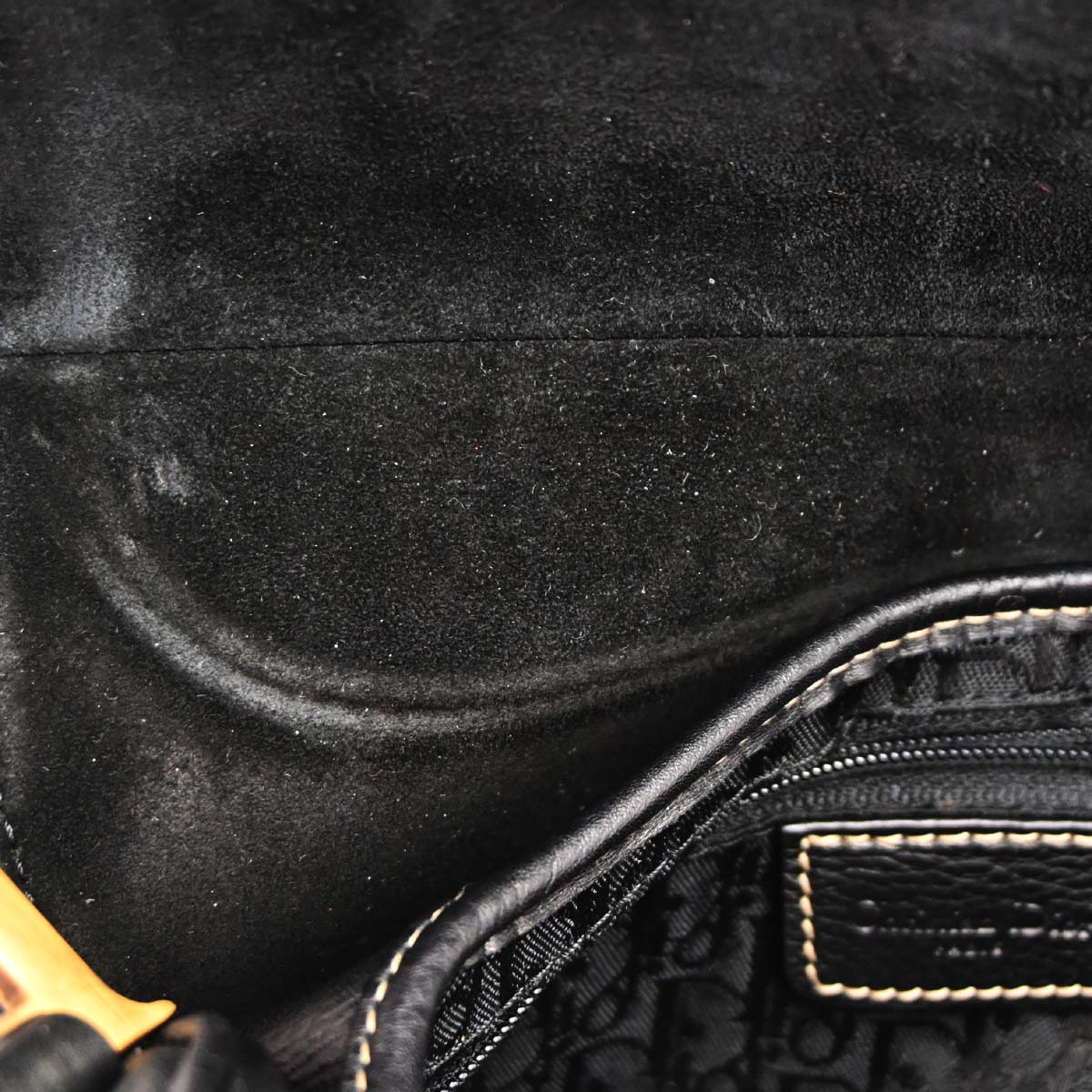 Christian Dior Black Leather Saddle Handbag