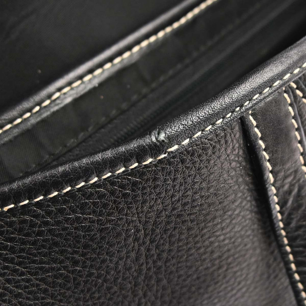 Christian Dior Black Leather Saddle Handbag
